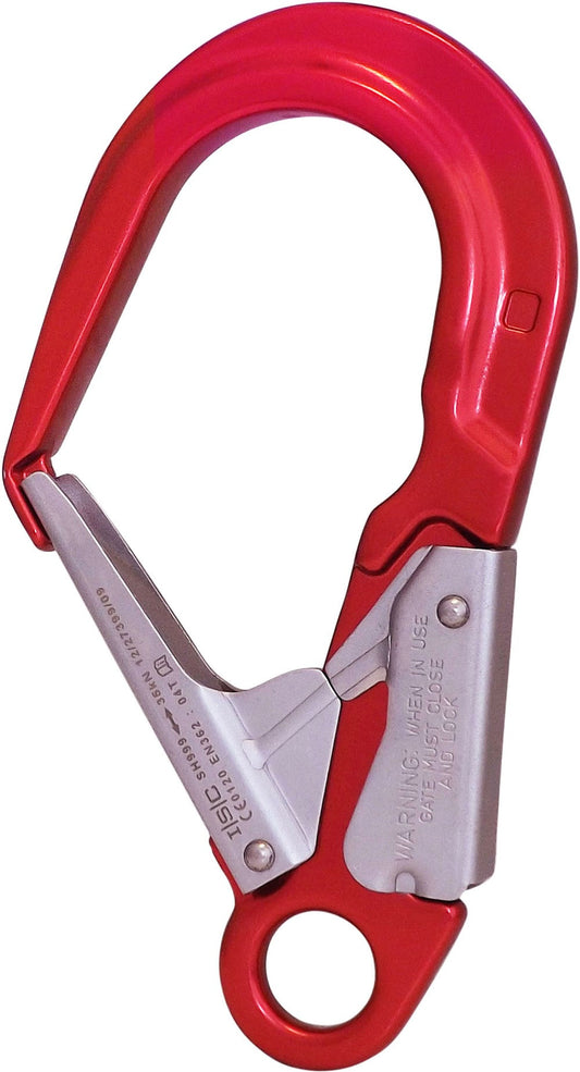 ISC Large Double Action Locking Nose Scaffold Snaphook - MBS 35kN - Aluminium