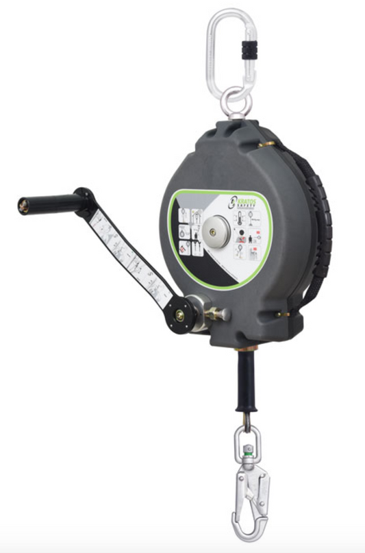 Kratos - 30m Olympe Wire Rope Fall Arrest Block c/w Integrated Recovery System 30m