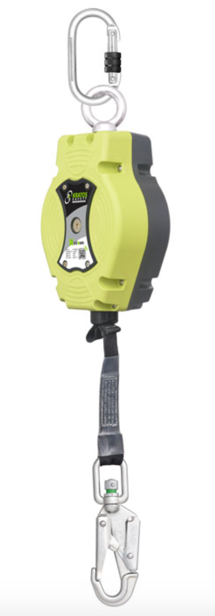 Kratos - 6m Length Helixon Retractable Webbing Fall Arrest Block - Vertical Use 6m