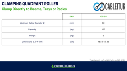 Clamping Quadrant Roller – Heavy Duty Cable Roller
