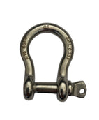 Load Rated Stainless Steel Screw Pin Bow Shackle 3/16