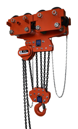 1.0t CAPACITY TIGER COMBINED CHAIN BLOCK & GEARED TRAVEL TROLLEY, CCBTGS 80-128mm