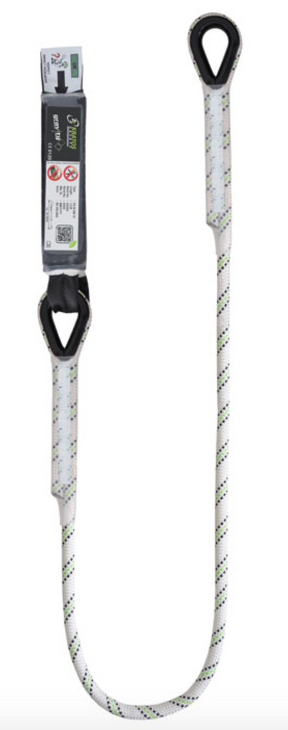 1.5m or 1.8m Gravity Shock Absorbing 11mm Kernmantle Single Rope Lanyard with Thimble 1.8m