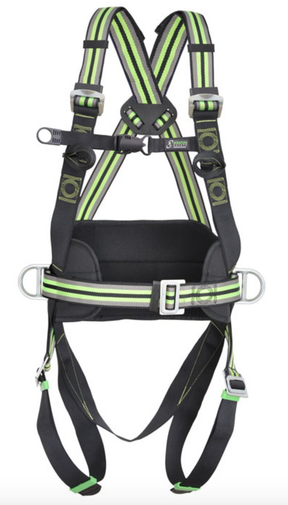 Kratos - 4 Point Comfort Full Body Harness with Work Positioning Belt Universal