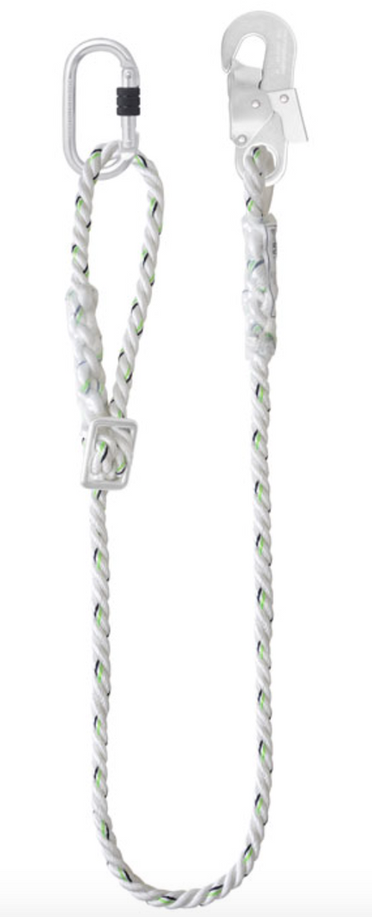 Kratos - 2m Adjustable Work Positioning Twisted Rope Lanyard 2m