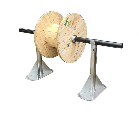 8.0t Cable Drum Jack Set - Manual Screw Type 8T Set of Jacks (Jacks with 2.1m spindle)