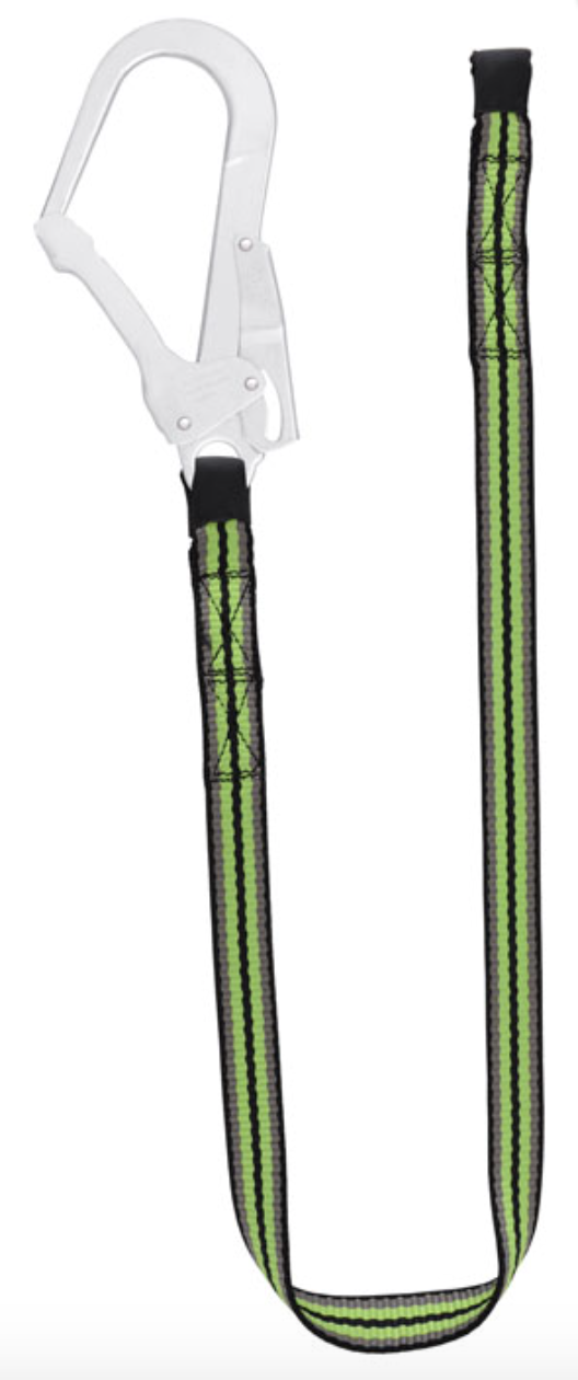 Kratos - 1.5m 30mm Restraint Webbing Lanyard - Plain Eye One End & Scaffold Hook Other End 1.5m