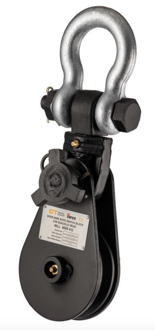 GT Viper Wire Rope Snatch Block Shackle Head 20inch / 30.0t / 32-35mm