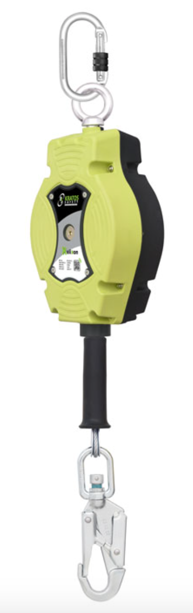 Kratos - 10m Length Helixon Retractable Wire Rope Fall Arrest Block - Vertical Use 10m
