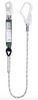 1.5m or 1.8m Gravity Shock Absorbing Kernmantle Single Rope Lanyard with Snap Hook & Scaff Hook 2.0m
