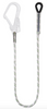 1m or 1.5m or 2m Restraint Kernmantle Rope Lanyard - 11mm Diameter - Thimble Eye 1 End, Scaff Hook other End 2.0m