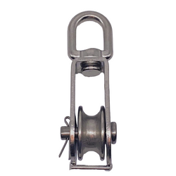 Stainless Steel AISI 316 Single Pulley Block with Swivel Eye