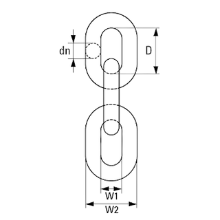 Cartec Grade 6 Stainless Steel AISI 316L Short Link Chain