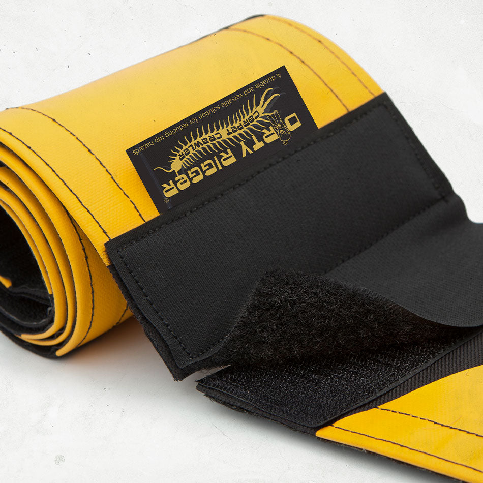Buy Dirty Rigger Carpet Black & Yellow Crawler Cable Cover from RiggingUK - Rolled up