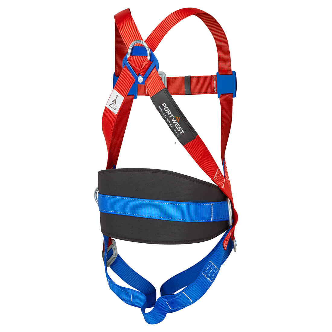 Portwest - 2 Point Comfort Safety Harness - Red with a sliding dorsal D-Ring from RiggingUK