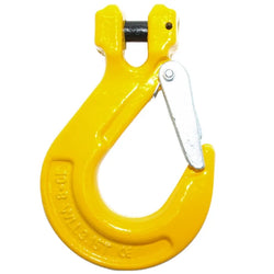 Grade 80 Clevis Sling Hook with Safety Catch - Yellow Finish