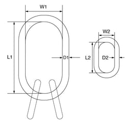 KITO - Grade 8 DNV 2.7-1 Quad Master Assembly Link FM to BS-EN 1677-4