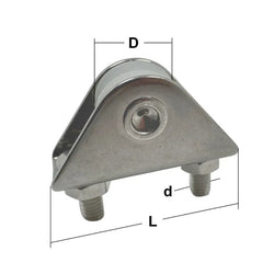 Small Stainless Steel Diverter Pulley for 4mm Rope