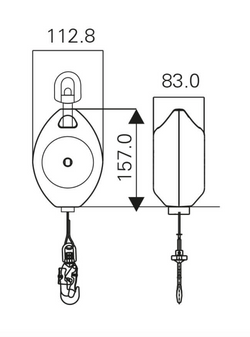 3.5m Olympe Wire Rope Fall Arrest Block