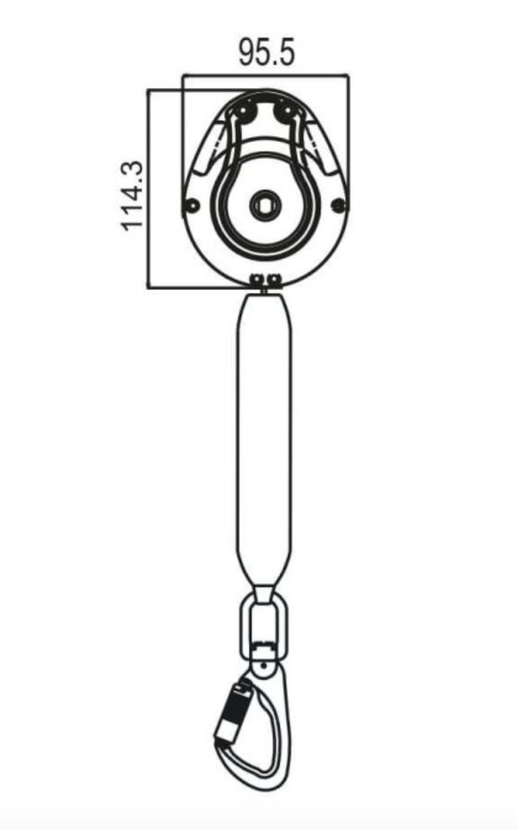 2m Olympe-S Retractable Webbing Fall Arrest Block