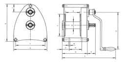 WIMAG - SW3000 Braked Rope Hand Winch 3000kg