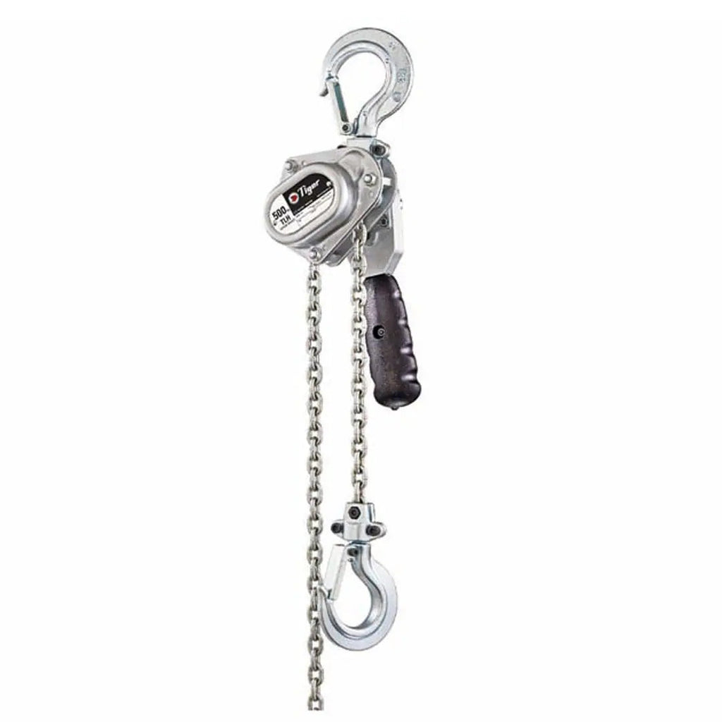 TIGER MINI INDUSTRIAL LEVER HOIST TLH11, 0.5t CAPACITY 6.5m Height of Lift - SWL 0.5t - ⌀4.0mm Chain