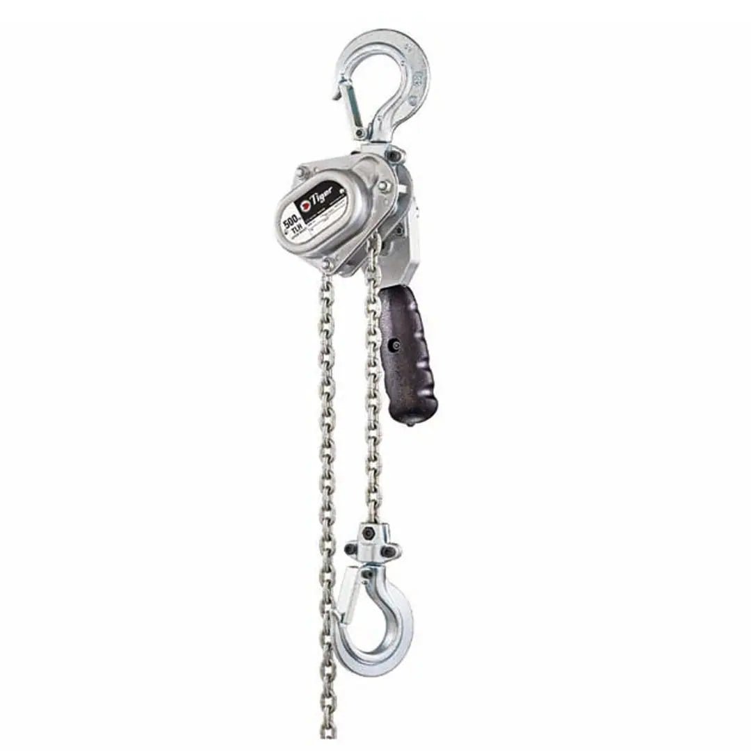TIGER MINI INDUSTRIAL LEVER HOIST TLH11, 0.5t CAPACITY 6.5m Height of Lift - SWL 0.5t - ⌀4.0mm Chain