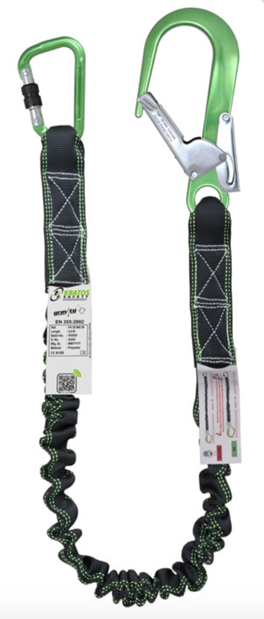 Kratos - 2m Gravity Shock Absorbing Expandable Webbing Lanyard