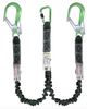 2m Gravity Y Forked Shock Absorbing Expandable Webbing Lanyard with Twin Scaff Hooks 2m