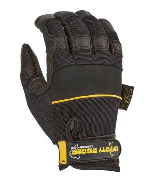 Dirty Rigger - Leather Grip Multi-Purpose Gloves (Full Finger) XXL