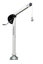 SD125 GR - 125kg Swivel Hoisting Davit (Built in winch with 13m Cable) GR Painted Finish Davit & Zinc Socket Base