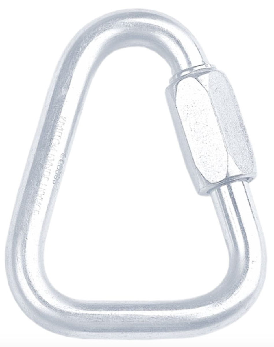 Steel Delta Quick Link - MBS 22kN - Gate Opening 10mm 10mm