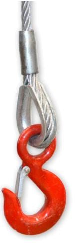 6mm DIA 7 x 19 Galvanised Wire Rope, 20 metres long with hook