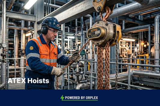 Featured image for blog article about ATEX approved hoisting