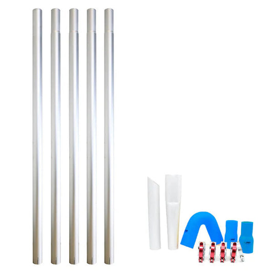 Gutter Vacuum Pole Kits Lightweight Aerospace Aluminium Aligutter- 20-40ft (51mm Diameter) 40ft (12m) Kit