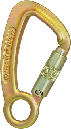  ISC Captive Eye Quadlock (4-way) Steel Karabiner - MBS 50kN - Zinc Plated