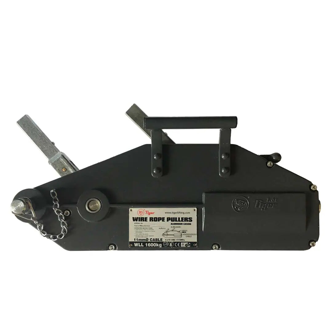 Wire Rope Puller TRPA with Aluminium Casing - 1600kg Lift 1600kg - Pulling 2400kg with 30m of Wire Rope