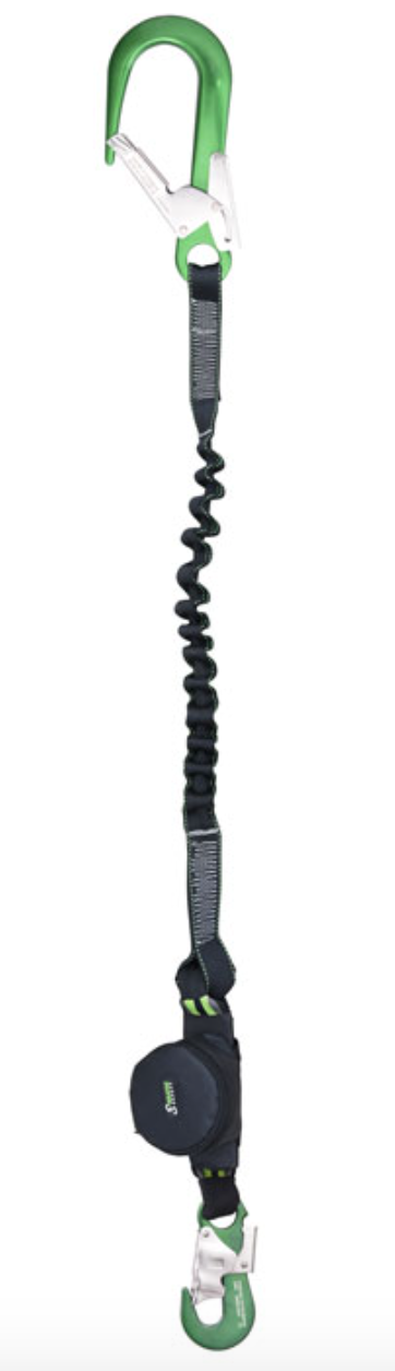 Kratos - 2m Gravity-S Y Forked Shock Absorbing Expandable Webbing Lanyard with Scaff Hook 2m
