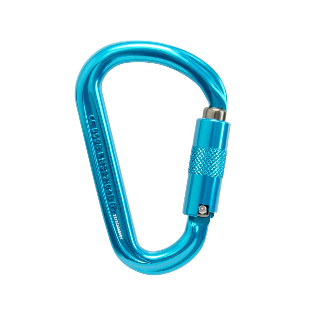 ISC HMS Karabiner 3-Pack, Titanium/Turquoise