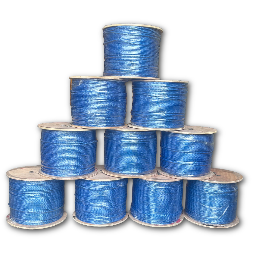 Duct Draw Rope  - 6mm Blue Polypropylene 500m