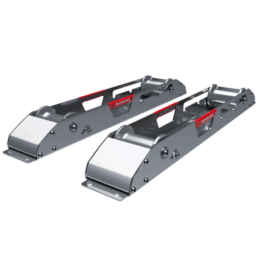 RUNPOTEC AS900 Roll-off Rails (pair) designed for safe unwinding of heavy cable material and cable drums from 450 mm to 2000 mm diameter