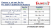 Technical specifications sheet for Runpotec castors with dimensions, weight, and load capacity details.