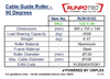Technical specifications of a RUNPOTEC Cable Guide Roller - 90 degrees