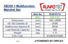 Technical specifications of a RUNPOTEC XB300 cable winder/unwinder and Multifunction Mandrel Set