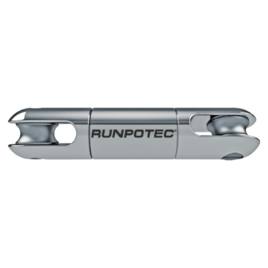RUNPOTEC Connection Swirl with Swivel used to connect RUNPOTEC polyester pulling ropes with the cables to be pulled or the deployed pulling die and to ensure twist compensation.