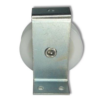 WEBI White Polyamide (Nylon) Pulley with Galvanised Bracket ETT-156P