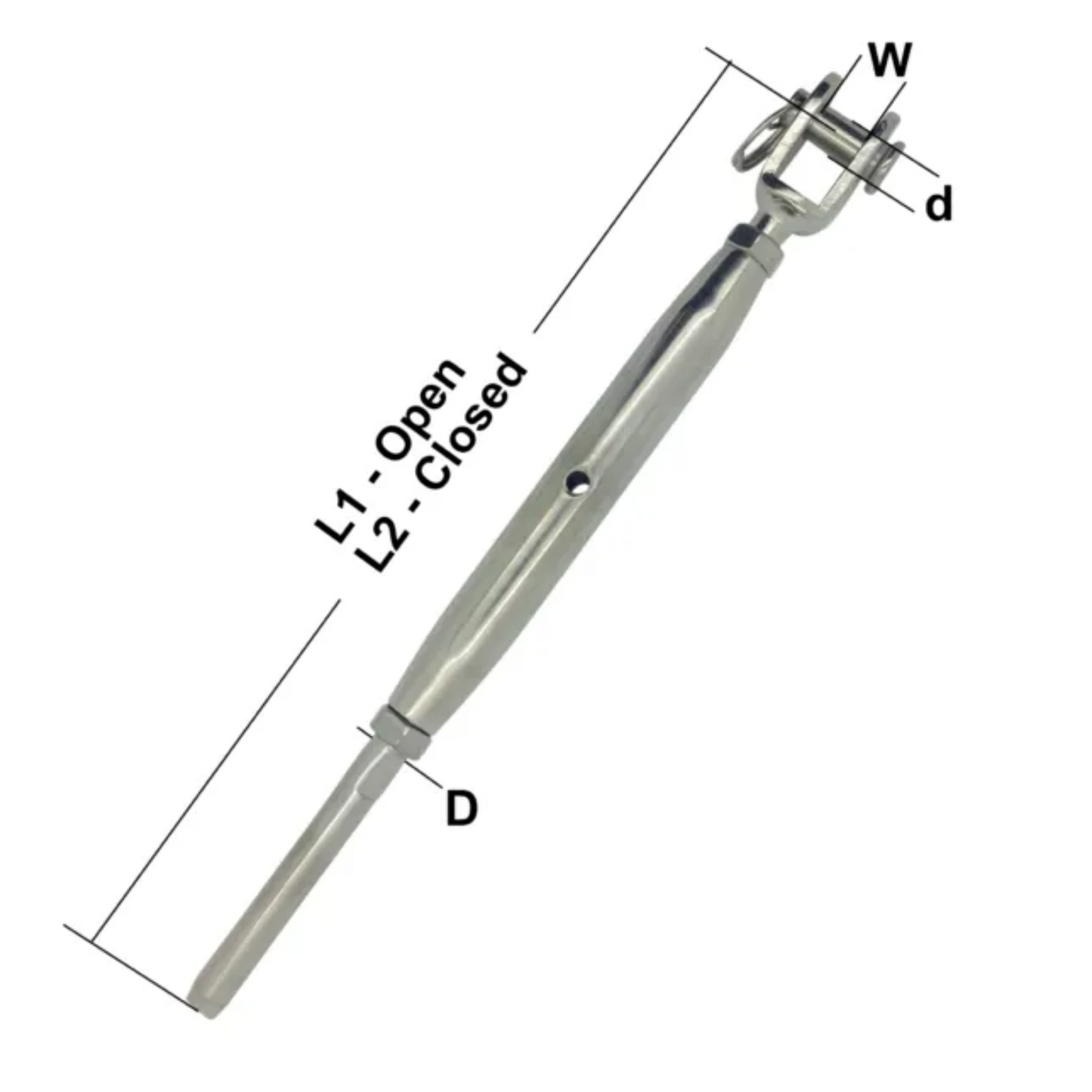 Stainless Steel Rigging Screw Jaw & Swage