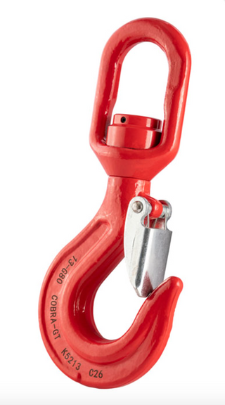  GT Cobra Grade 80 Swivel Sling Hook with Ball Bearing c/w Safety Catch