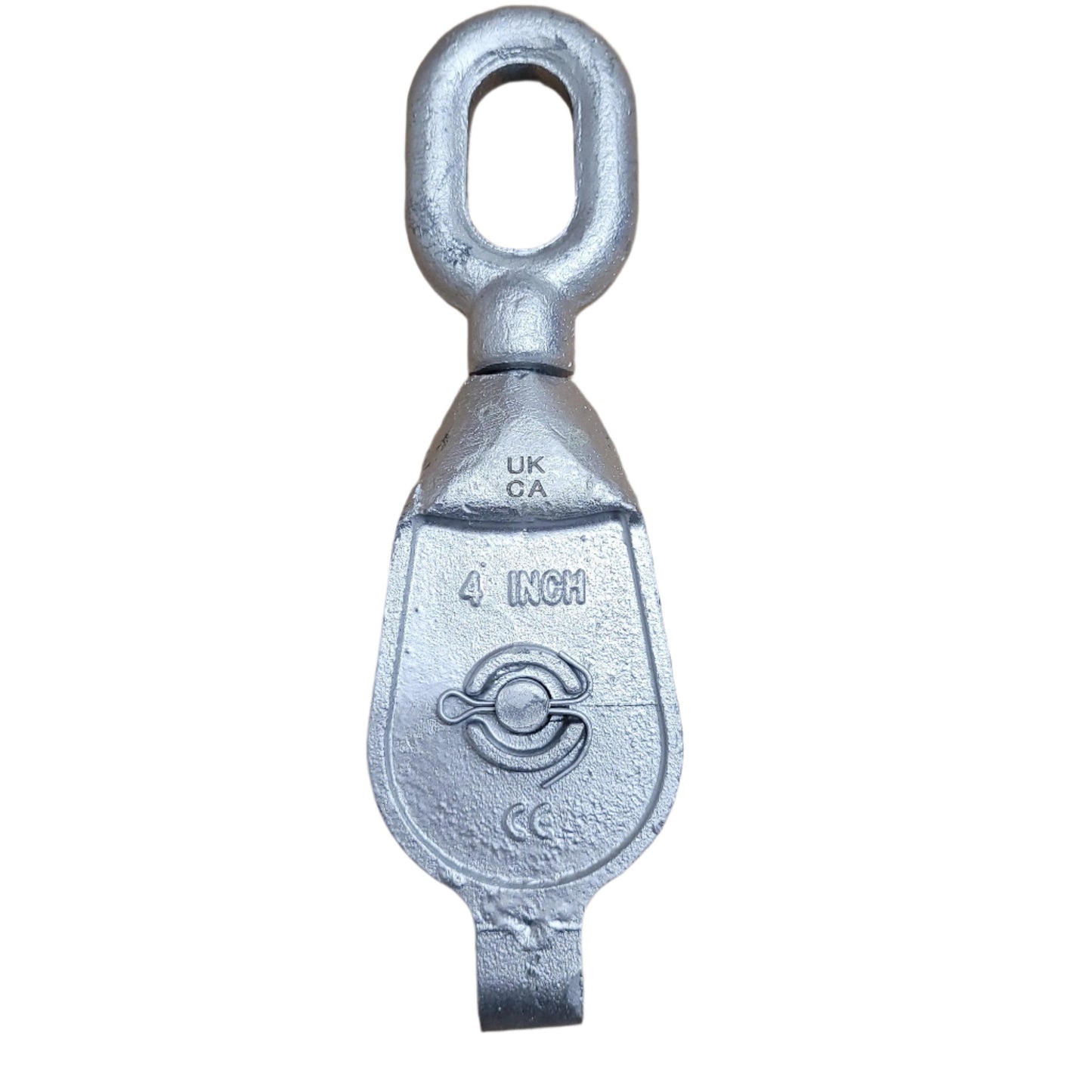 Galvanised Malleable Iron GMI Pulley Block - Single - Swivel Oval Eye