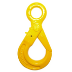 Grade 80 Eye Auto Lock Hook - Yellow Finish